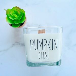 NEW Pumpkin Chai Pure Soy Candle with Wooden Wick